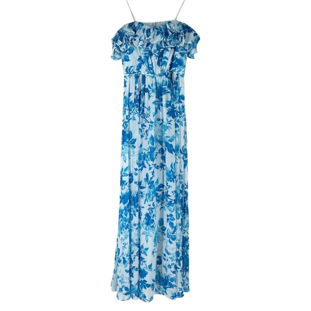 NWT Monique Lhuillier Adeline Floral Off Shoulder Maxi Gown - Picture 3 of 11